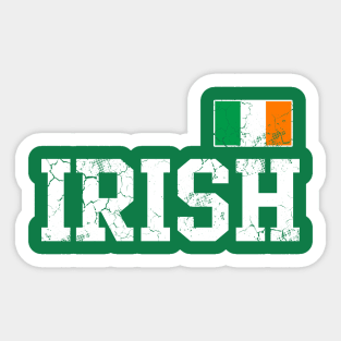Irish Flag Ireland St Patricks Day Vintage Distressed Sticker